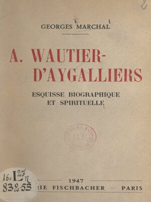 cover image of A. Wautier-d'Aygalliers